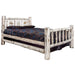 Montana Woodworks Montana Bed w/ Laser Engraved Design Clear Lacquer Finish Bronc / Queen Beds MWQBVLZBRONC 661890431123