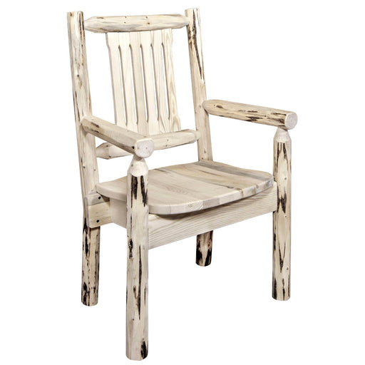 Montana Woodworks Montana Captain's Chair Ready to Finish w/ Ergonomic Wooden Seat Ready to Finish Dining, Kitchen, Home Office MWCASCN 661890415345