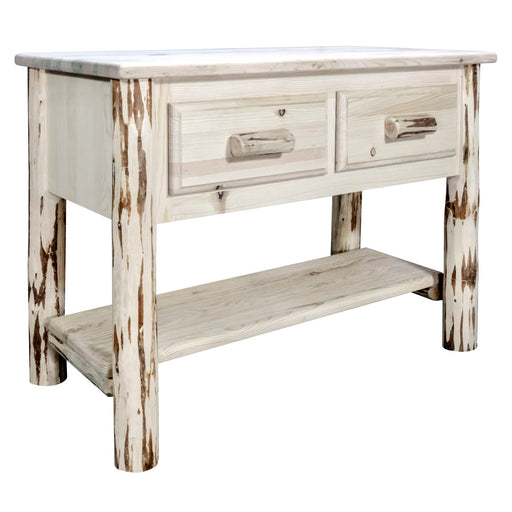 Montana Woodworks Montana Console Table w/ 2 Drawers Ready to Finish Living Area, Entryway, Home Office MWCONTBLW2DR 661890460338