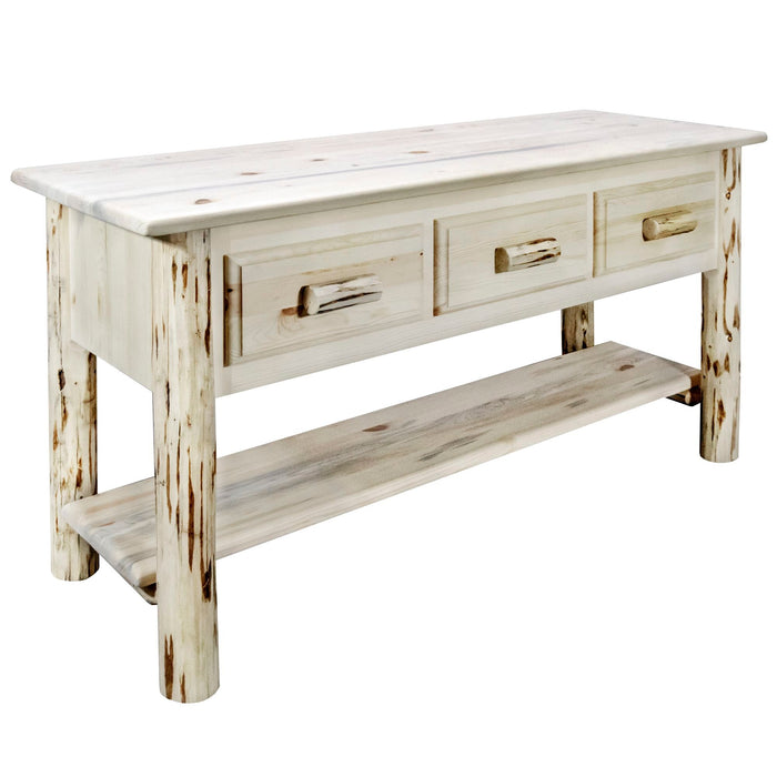 Montana Woodworks Montana Console Table w/ 3 Drawers Ready to Finish Living Area, Entryway, Home Office MWCONTBLW3DR 661890460390