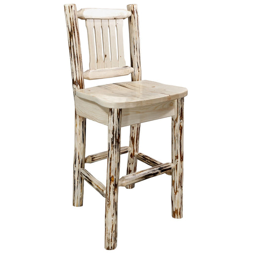 Montana Woodworks Montana Counter Height Barstool Back Ready to Finish Dining, Kitchen, Game Room, Bar MWBSWNR24 661890423609