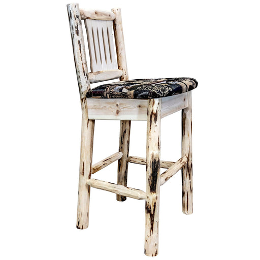 Montana Woodworks Montana Counter Height Barstool Back - Woodland Upholstery Ready to Finish Dining, Kitchen, Game Room, Bar MWBSWNRWOOD24 661890465180