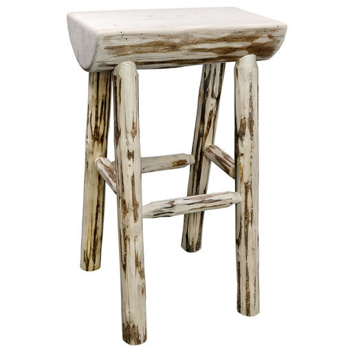 Montana Woodworks Montana Counter Height Half Log Barstool Ready to Finish Dining, Kitchen, Game Room, Bar MWBNHL24 661890423487