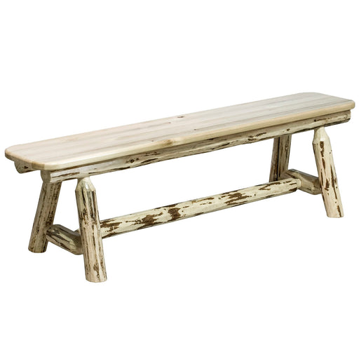 Montana Woodworks Montana Plank Style Bench 6 Foot Ready to Finish Dining, Kitchen, Bedroom MWPSB6 661890412665