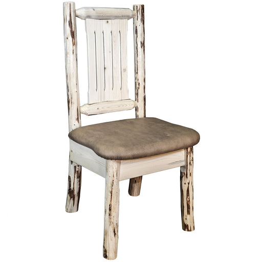 Montana Woodworks Montana Side Chair w/ Upholstered Seat Buckskin Pattern Ready to Finish Dining, Kitchen, Home Office MWKSCNBUCK 661890421322