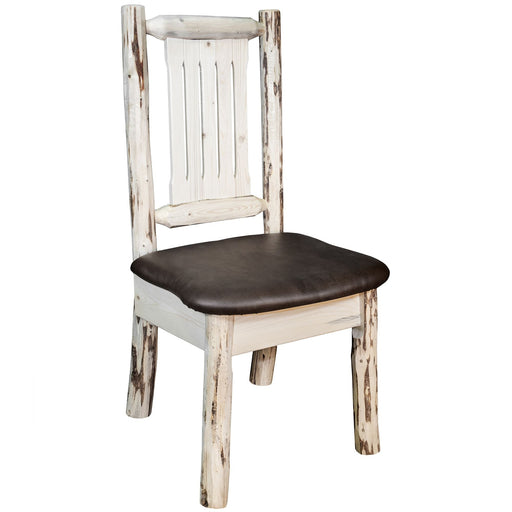 Montana Woodworks Montana Side Chair w/ Upholstered Seat Saddle Pattern Ready to Finish Dining, Kitchen, Home Office MWKSCNSADD 661890421384