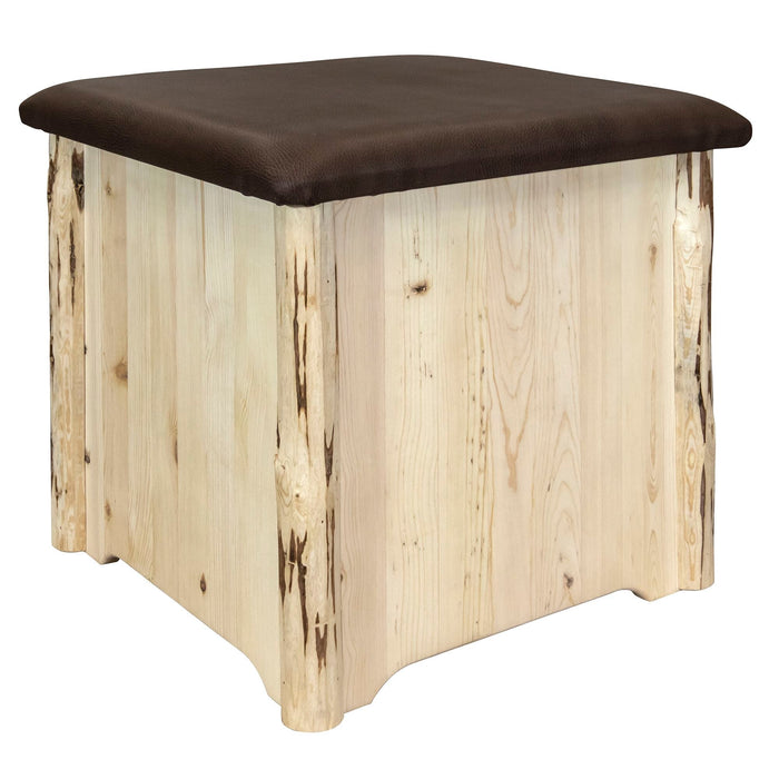 Montana Woodworks Montana Upholstered Ottoman w/ Storage Saddle Upholstery Ready to Finish Living, Bedroom, Kitchen/Dining MWOTTSADD 661890469713