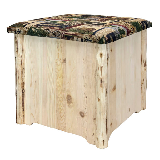 Montana Woodworks Montana Upholstered Ottoman w/ Storage Woodland Upholstery Ready to Finish Living, Bedroom, Kitchen/Dining MWOTTWOOD 661890469775