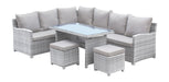 Panama Jack Athens 5 PC Sectional Dining Set with Cushions Standard Dining Set 895-3215F-WW-5PC 193574051032