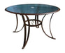 Panama Jack Coco Palm Round 48" Tempered Glass Dining Table Dining Table 910-3184-BRZ-B 193574060898