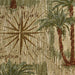 Panama Jack Key West Indoor Swivel Rattan & Wicker 24" Counterstool in Antique Finish Palms Pineapple Counterstool 102-6101-ATQ-C/PB-505 193574204124
