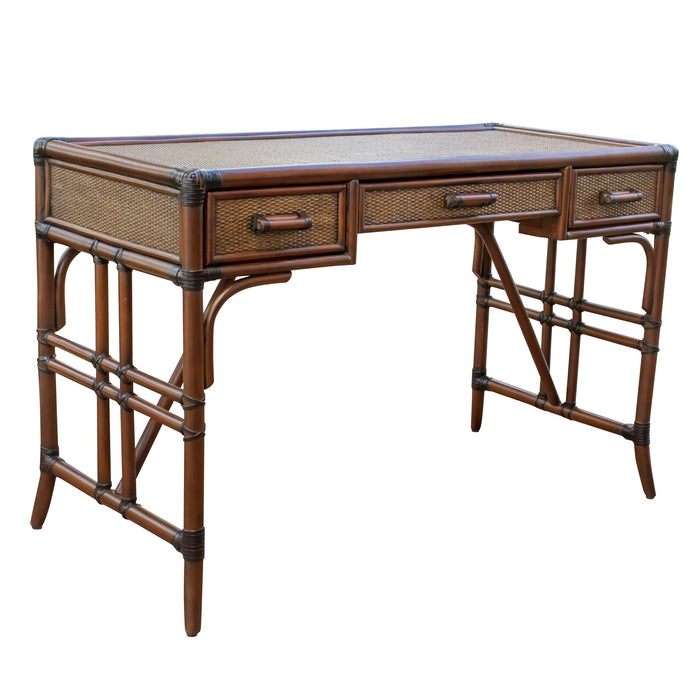 Panama Jack Palm Cove Desk w/Glass Desk 1102-5655-ATQ-GL 193574110418