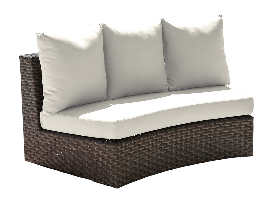 Panama Jack Panama Jack Big Sur Curved Loveseat with Cushions Standard Loveseat PJO-2101-BRN-LS 193574065732