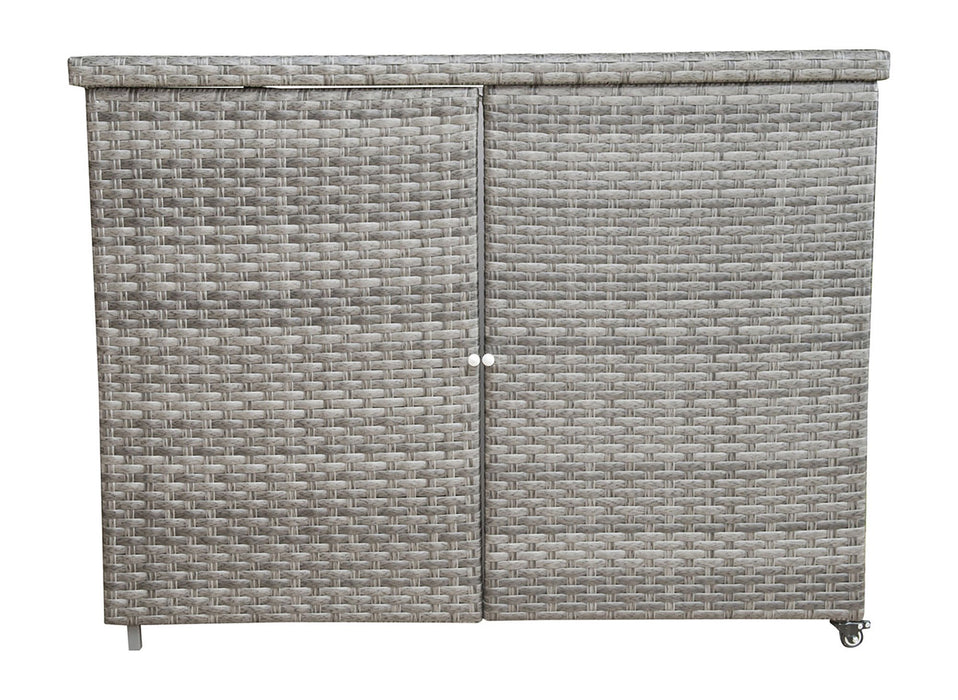 Panama Jack Panama Jack Graphite Cushion Storage Cart With Doors Storage PJO-1601-GRY-CS 811759027152
