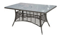 Panama Jack Panama Jack Graphite Rectangular 36" X 60" Table W/Frost Glass & Hole Table PJO-1601-GRY-RT 811759027015