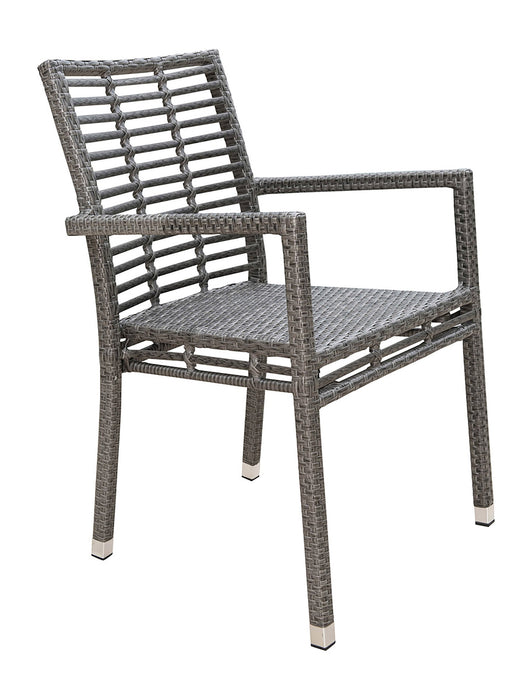 Panama Jack Panama Jack Graphite Stackable Arm Chair Without Cushion Chair PJO-1601-GRY-AC 811759026964