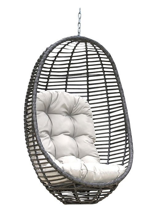 Panama Jack panama jack graphite woven hanging chair with cushion Standard Hanging Chair PJO-1601-GRY-HC 811759027183