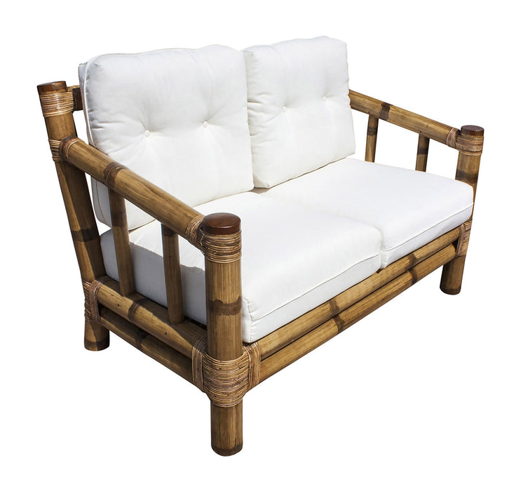 Panama Jack Panama Jack Kauai Bamboo Loveseat with Cushions Standard Loveseat PJS-4001-NAT-LS 811759025035