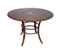 Panama Jack Panama Jack Key Biscayne Woven 42" Round Dining Table with Glass Dining Table PJO-7001-ATQ-RD-GL 857465002960