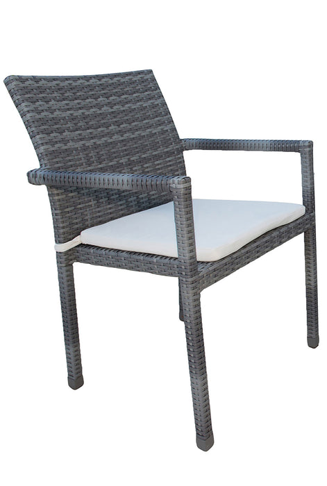 Panama Jack Panama Jack Newport Beach Stackable Armchair Standard Chair PJO-1501-GRY-AC-CUSH 193574112481