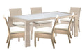 Panama Jack Rubix 7 PC Side Chair Dining Set with Cushions Standard Dining Set 902-1349-KBU-7DS-CUSH 193574000634