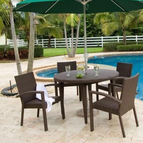 Panama Jack Soho 5 PC Square Dining Arm Chair Group with Cushions Standard Chair 903-3309-JBP-5DA-CUSH 193574196887