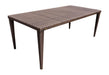 Panama Jack Soho Patio Large Rectangular 78" Woven Dining Table with Glass Dining Table 903-3308-JBP-GL 811759025424