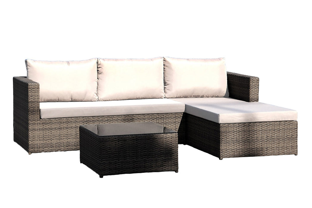 Panama Jack Ultra 3 PC Sofa Sectional Set with Cushions Standard Sectional 890-1473-GRY-3PC 193574000665