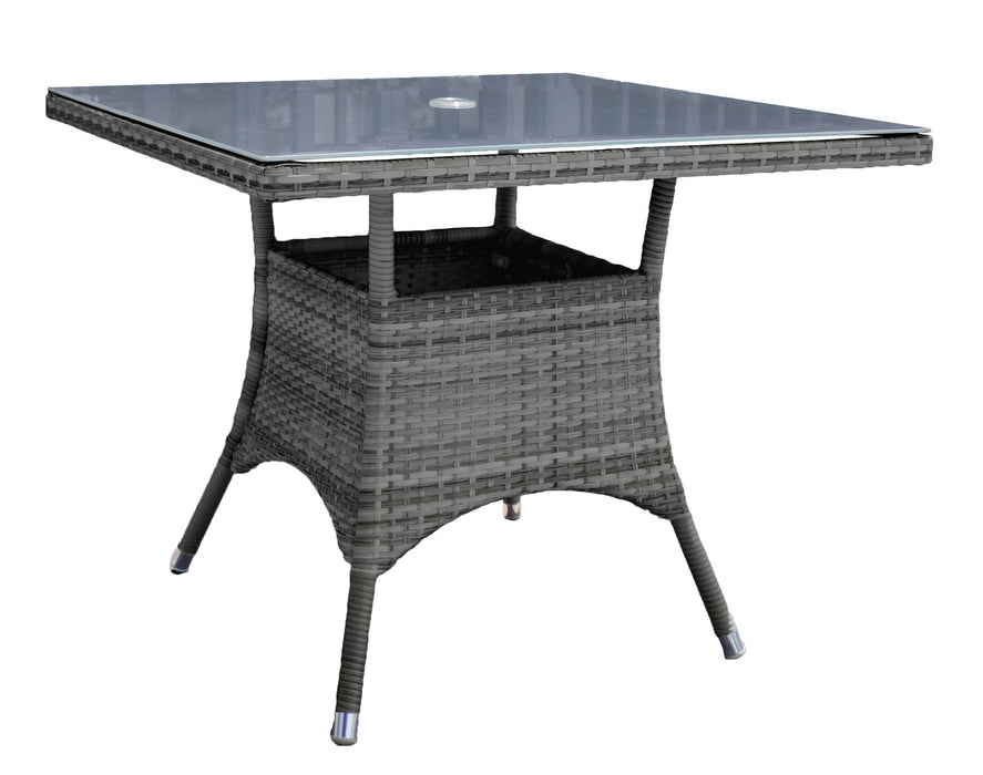Panama Jack Ultra Square 36" Dining Table w/ Grey Glass Dining Table 890-1399-GRY-SQ 193574045291