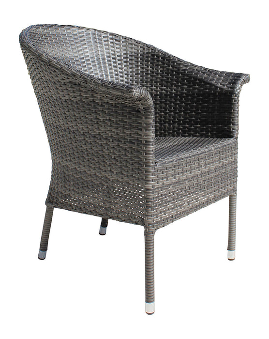 Panama Jack Ultra Stackable Woven Armchair Gray Without Chushion Chair 890-1130-GRY 193574044744