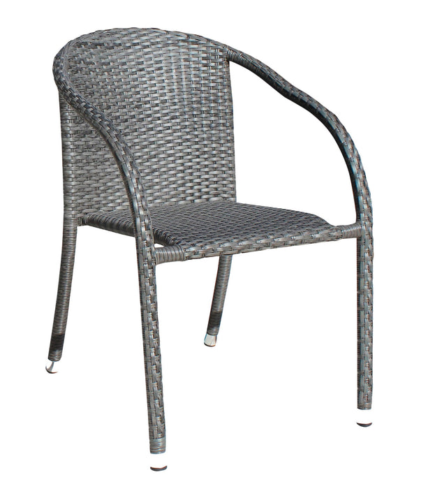 Panama Jack Ultra Stackable Woven Armchair Without Chushion Chair 890-1147-GRY 193574044225