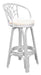 Panama Jack Valencia Indoor Swivel Rattan & Wicker 24" Counterstool in Whitewash Finish Standard Counterstool 806-6094-WW-C 193574222807
