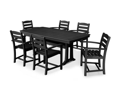 Polywood Polywood 7 Piece La Casa Arm Chair Dining Set Black Dining Sets PWS297-1-BL 190609013034