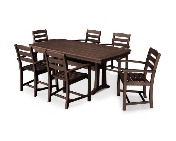 Polywood Polywood 7 Piece La Casa Arm Chair Dining Set Mahogany Dining Sets PWS297-1-MA 190609013065