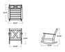 Polywood Polywood Black Braxton Deep Seating Rocking Chair Black / Grey Mist Rocking Chair 4501R-BL145980 190609134906