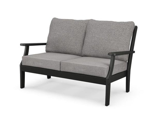 Polywood Polywood Black Braxton Deep Seating Settee Black / Grey Mist Seating Sets 4502-BL145980 190609139611