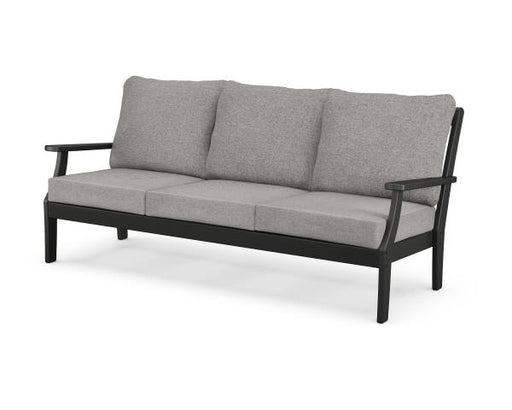 Polywood Polywood Black Braxton Deep Seating Sofa Black / Grey Mist Sofa 4503-BL145980 190609139840