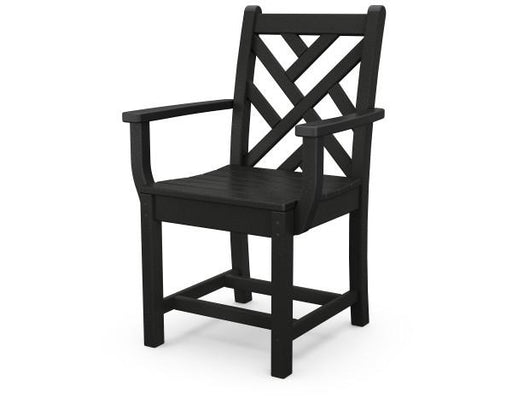 Polywood Polywood Black Chippendale Dining Arm Chair Black Arm Chair CDD200BL 845748027021