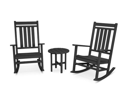Polywood Polywood Black Estate 3-Piece Rocking Chair Set Black Rocking Chair PWS471-1-BL 190609113956