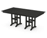 Polywood Polywood Black Farmhouse 37" x 72" Dining Table Black Dining Table FDT3772BL 190609136405