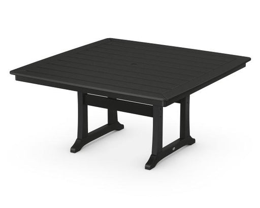 Polywood Polywood Black Nautical Trestle 59" Dining Table Black Dining Table PL85-T2L1BL 190609016844