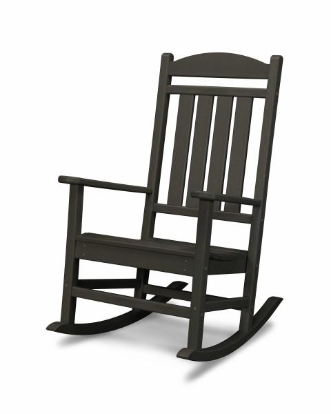 Polywood Polywood Black Presidential Rocking Chair Black Rocking Chair R100BL 845748014335