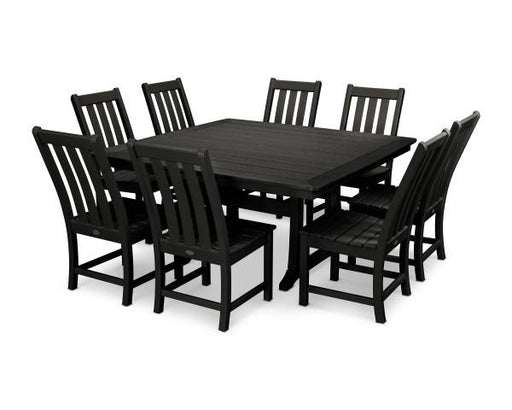 Polywood Polywood Black Vineyard 9-Piece Dining Set Black Dining Sets PWS406-1-BL 190609064258