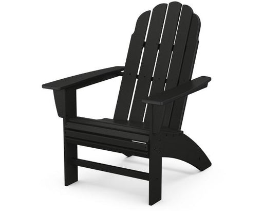 Polywood Polywood Black Vineyard Curveback Adirondack Chair Black Adirondack Chair AD600BL 190609046186