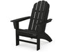Polywood Polywood Black Vineyard Curveback Adirondack Chair Black Adirondack Chair AD600BL 190609046186