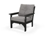 Polywood Polywood Black Vineyard Deep Seating Chair Black / Grey Mist Seating Chair GN23BL-145980 190609138324