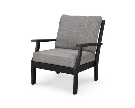 Polywood Polywood Braxton Deep Seating Chair Black / Grey Mist Seating Sets 4501-BL145980 190609172793
