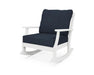 Polywood Polywood Braxton Deep Seating Rocking Chair White / Marine Indigo Rocking Chair 4501R-WH145991 190609134968