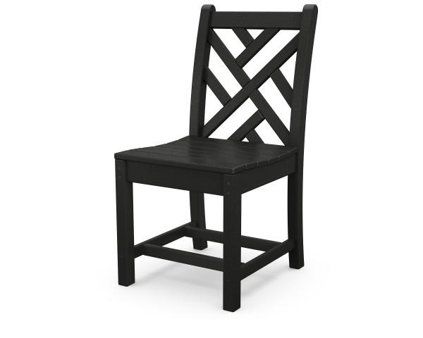 Polywood Polywood Chippendale Dining Side Chair Black Chairs CDD100BL 845748026956