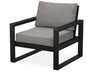 Polywood Polywood EDGE Club Chair Black / Grey Mist Chair 4601-BL145980 190609134630